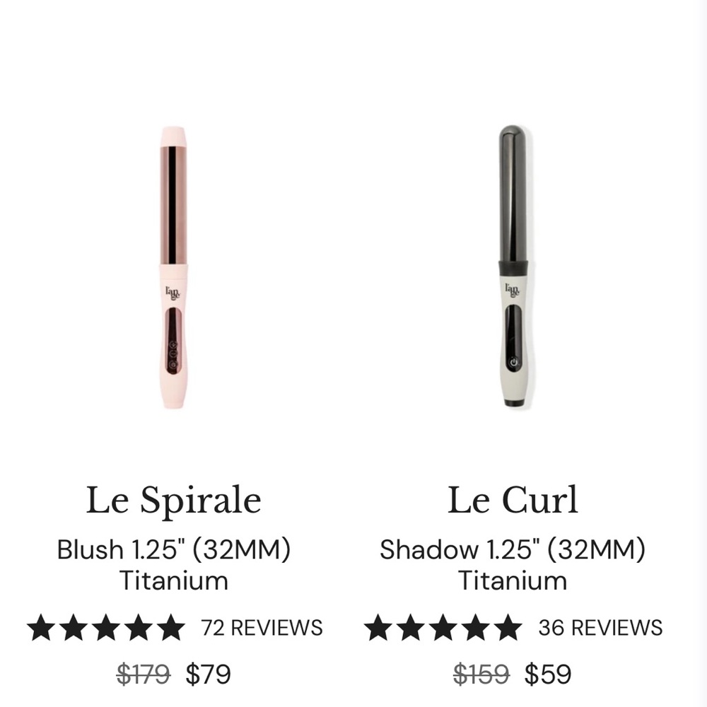 L’ANGE ONDULE’ 32mm curling wand white.